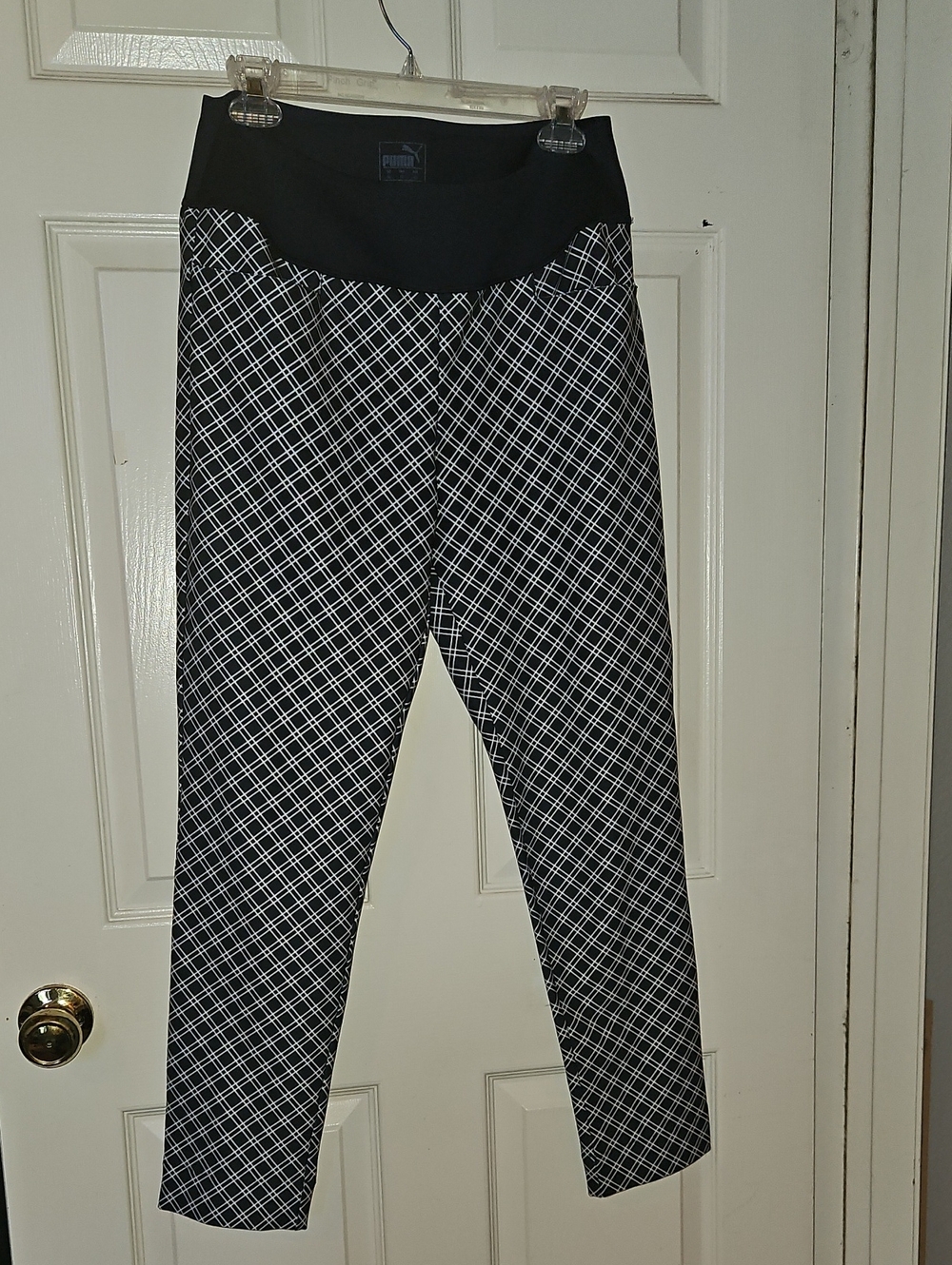 Puma Navy & White Crosshatch Leggings